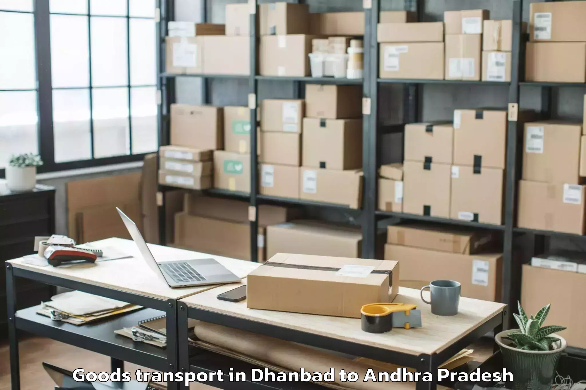 Discover Dhanbad to Sambepalle Goods Transport